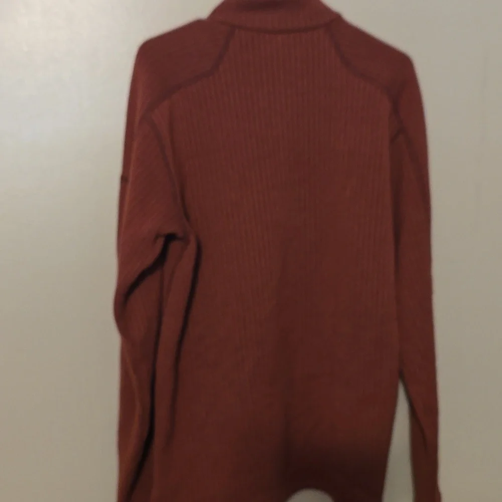 Columbia Long Sleeve Quarterzip Pullover Fleece Brown‎ Mens Size Large - Picture 4 of 4